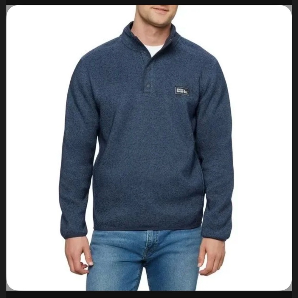 Men's Eddie Bauer Blue Quarter-Zip Sweater